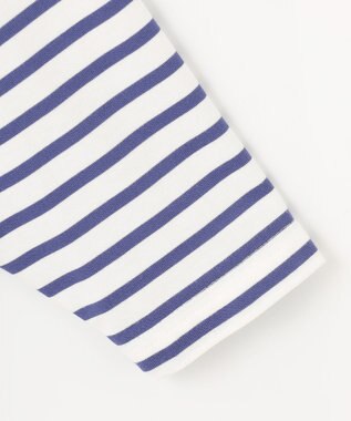 #Newans 【ANSWER for 神戸エレガンス】フリルポケットロングTシャツ ブルーボーダー系