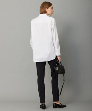 ICB 【洗える】 コットンサテンシャーティング シャツ オフホワイト系