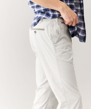 JOSEPH ABBOUD 【キングサイズ・ウエストも伸びる/Eco撥水】オーガニックマイクロピケストレッチ パンツ ライトグレー系