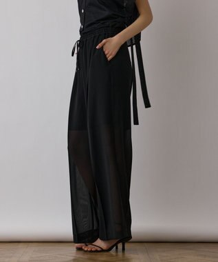 GRACE CONTINENTAL ソフトファイユパンツ ブラック