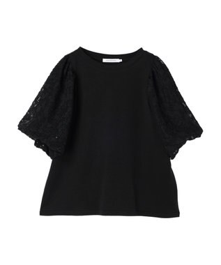 AMERICAN HOLIC ジャガードスリーブカットプルオーバー Black