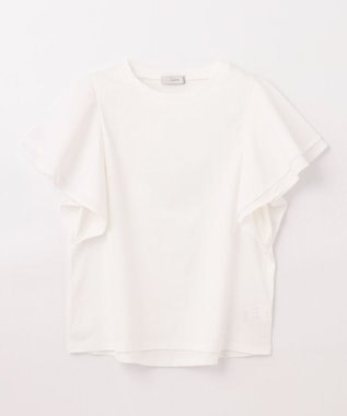 ANY L 【シワになりにくい】ダブルフレアスリーブカットソー オフ