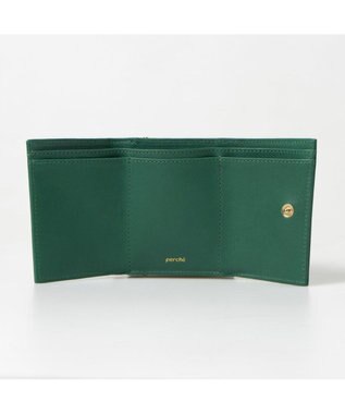 UNBILLION ペルケ perche / ジェムストーンがま口3つ折り財布 ライトグリーン