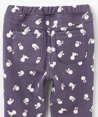 ANY KIDS 裏シャギー総柄ガーリーパンツ モーヴ×イヌ柄