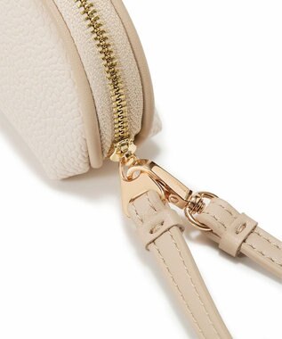 TOPKAPI 【Breath TOPKAPI】【TOPKAPI × 藤本美貴さんコラボ】スコッチグレイン ラウンド ミニポーチ キーケース/撥水 クリーム