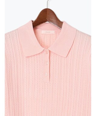 Te chichi ミニケーブルポロニット ピンク