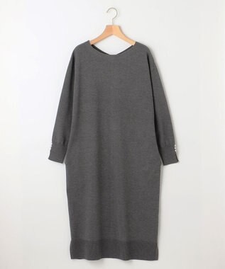 組曲 L 【WEB限定】コクーンシルエット ニットワンピース グレー系