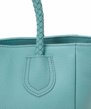 TOPKAPI 【ドラマ着用】【TREASURE TOPKAPI】シュリンクレザー メッシュハンドル ショルダー付き ミニ トート バッグ ミントグリーン