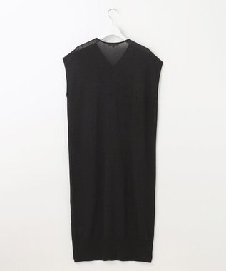 自由区 L 【カタログ掲載・洗える】ペーパーブレンドニット ジレ ブラック