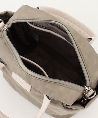 Y'SACCS はっ水ドットジャカード　ショートハンドル付き　軽量2wayショルダー グレージュ