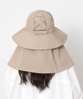 MOONBAT 【遮光100％/UVカット100％】フワクール (Fuwacool)  日差しを完全遮断バッククロスハット　遮光100　UV100 ベージュ
