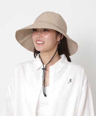 MOONBAT 【遮光100％/UVカット100％】フワクール (Fuwacool)  日差しを完全遮断バッククロスハット　遮光100　UV100 ベージュ