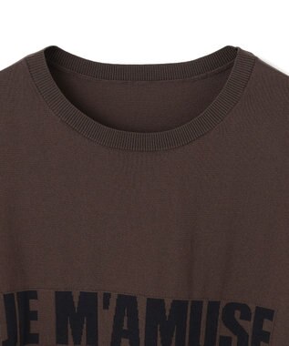 UNFILO スゴ機能美 ロゴフレンチスリーブ ニット ブラウン