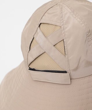 MOONBAT 【遮光100％/UVカット100％】フワクール (Fuwacool)  日差しを完全遮断バッククロスハット　遮光100　UV100 ベージュ