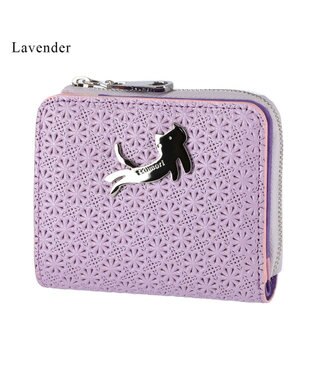 tsumori chisato CARRY キラネコフラワー 2つ折り財布 ラベンダー