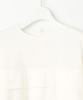 自由区 L 【洗える】タイプライターデザイン ブラウス アイボリー系