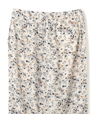 UNFILO MENS ボタニカルプリント イージーテーパードパンツ ベージュプリント