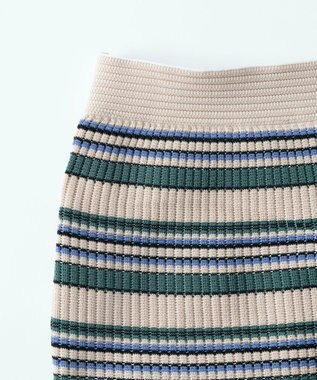 TRICOTE BORDER SKIRT／ボーダースカート 82BEIGE