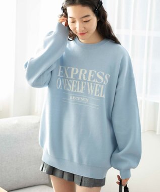 WEGO ジャガードニットプルオーバー サックス