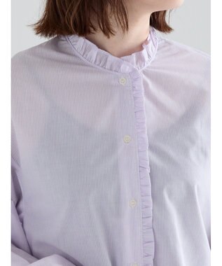 Te chichi パターンアソートスタンドフリルブラウス ラベンダー