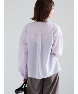Te chichi パターンアソートスタンドフリルブラウス ラベンダー