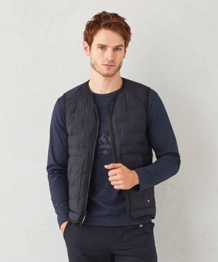 JOSEPH ABBOUD MOUNTAIN 【UNISEX】リバーシブルストレッチ ダウンベスト ネイビー系