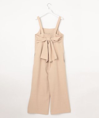 Feroux 【洗える】バックリボン オールインワン ベージュ系