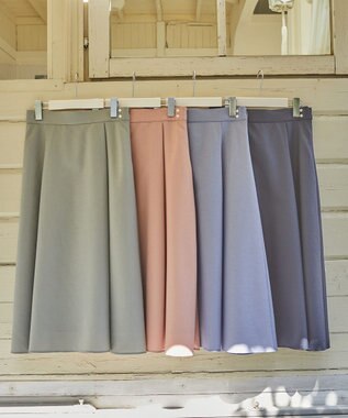 ANY SIS 【美人百花6月号掲載】スムージーポリエステル スカート シェルピンク