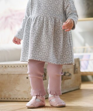 組曲 KIDS 【80-90㎝】 フロストフラワージャガード セットアップ グレー