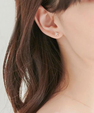 Phoebe 【K10RG】フラワービジューピアス ローズゴールド