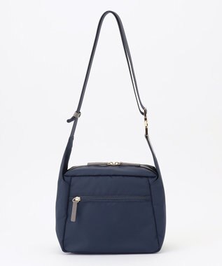 LA BAGAGERIE メタルバックル　ボックスショルダー　SSサイズ ネイビー