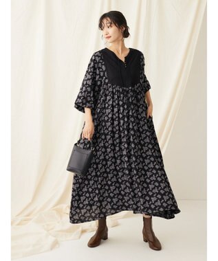 CRAFT STANDARD BOUTIQUE レーヨンキルト切り替えワンピース