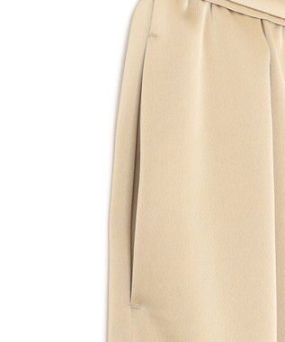 uncrave シャイニーダブルサテン フレアスカート ゴールドベージュ
