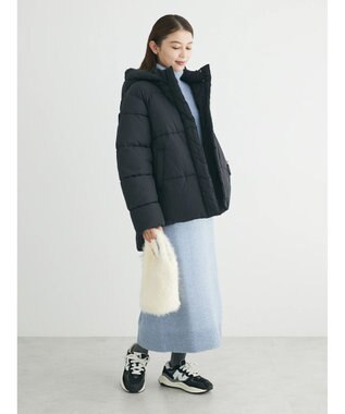 Green Parks タートルニットワンピース Sax