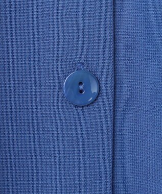 自由区 【洗える】ドライコットンハイゲージニット カーディガン ブルー