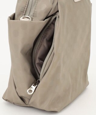 Y'SACCS はっ水ドットジャカード　ショートハンドル付き　軽量2wayショルダー グレージュ