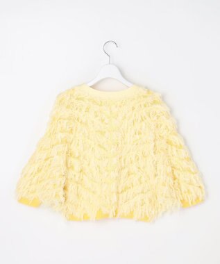 自由区 【カトリエムブーケ】Cardigan tout doux フリンジカーディガン イエロー