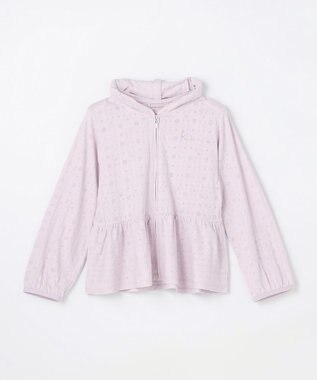 組曲 KIDS 【90-100㎝】 オパールレーシーパーカー ラベンダー