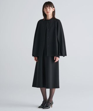 ICB 【洗える・ブラックフォーマル】 TaPeダブルクロス フレアワンピース ブラック系