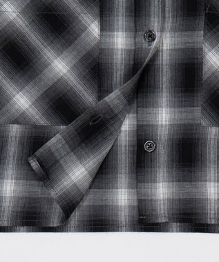 WEGO ショートチェックシャツ ブラック