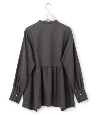 23区 S 【洗える】TWビエラ イレギュラーヘム ブラウス グレー系