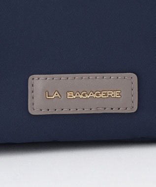 LA BAGAGERIE メタルバックル　ボックスショルダー　SSサイズ ネイビー