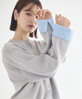 earth music&ecology フェイクレイヤードカーディガン Ivory