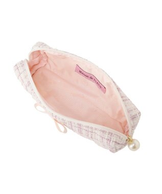 Maison de FLEUR グログランリボンツイードロングポーチ Light Pink