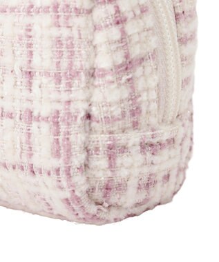 Maison de FLEUR グログランリボンツイードロングポーチ Light Pink