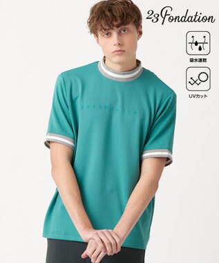 23区GOLF 【23Fondation】【吸水速乾/UVケア】ライトダンボール モックネック