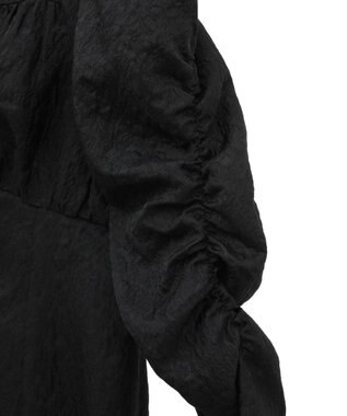 Maison de FLEUR 慈愛に満ちたジャカードワンピース Black