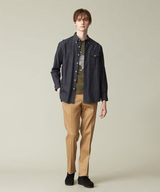 J.PRESS MEN 【ウォッシャブル可】コンフォートストレッチリネン スラックス ベージュ系