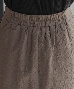 Tiaclasse 【洗える】ふくれジャガードタックフレアスカート モカ