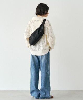 russet ナイロンバナナボディバッグ(CE-1710) Black